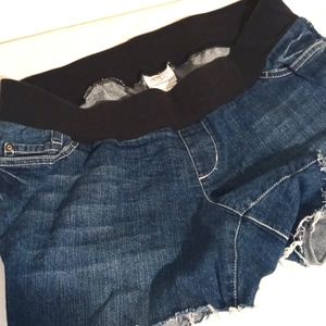 "Oh Baby" by Motherhood Distressed Shorts